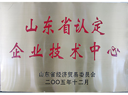 山东省认定企业技术中心2005